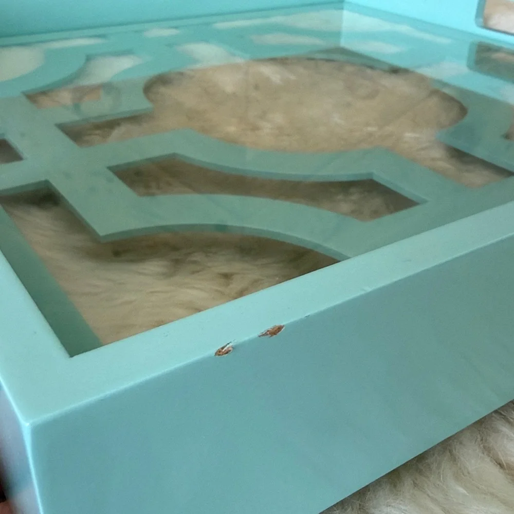 Turquoise Acrylic Tray 15